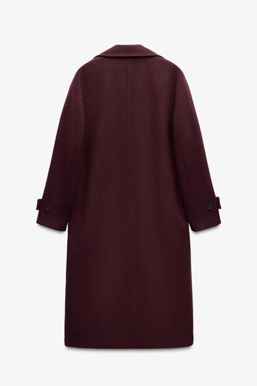 MANTEAU OVERSIZE SOFT - Bordeaux de Zara - Image 5