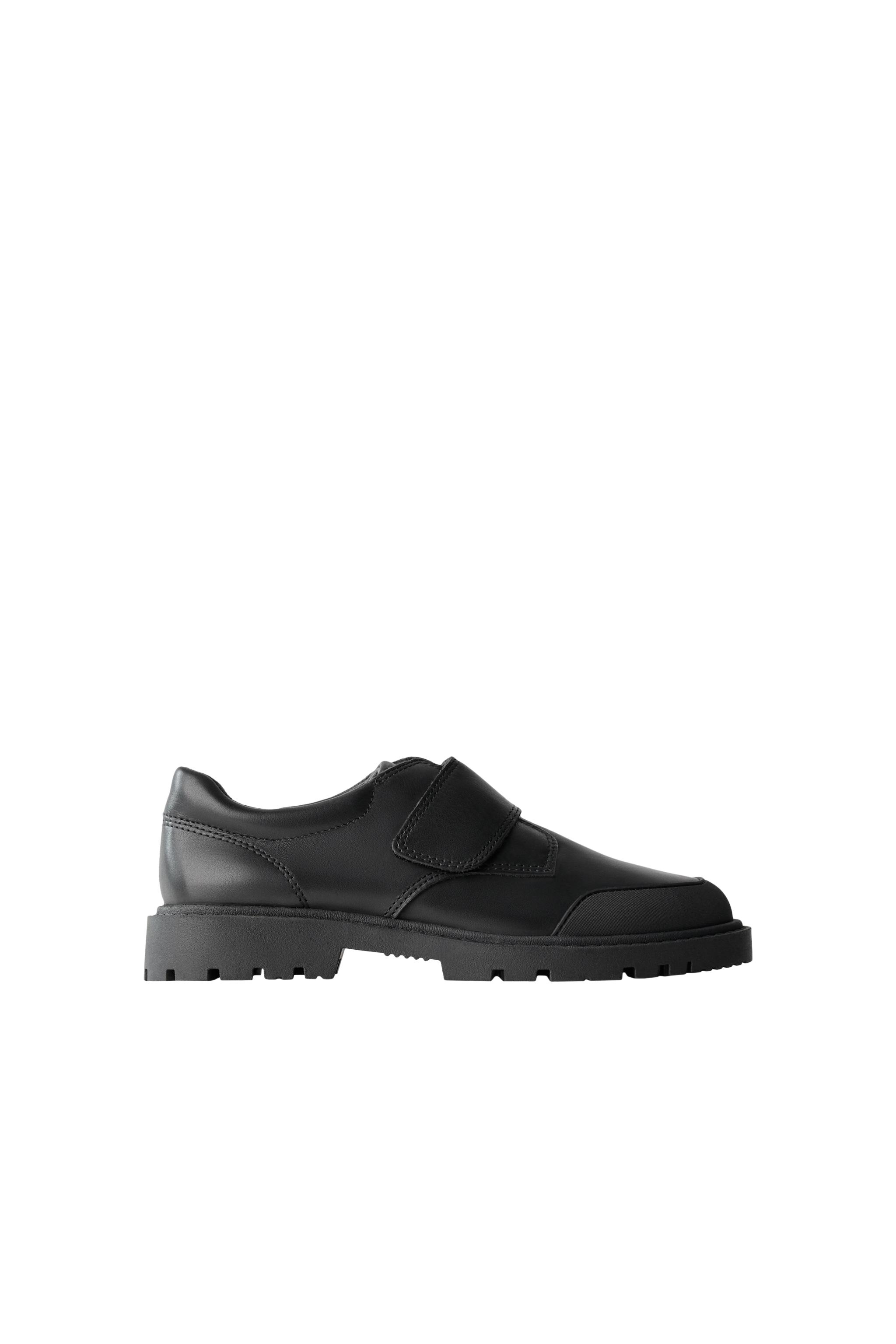 靴 GRAPE MICROFIBER LEATHER BLACK SHOES LEATHER SCHOOL SHOES - Black | ZARA United States