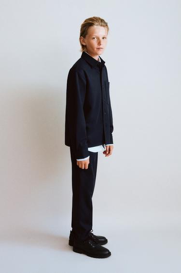 PANTALON RELAXED COMFORT - Bleu marine de Zara