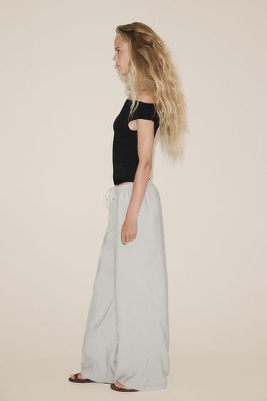 PLAIN KNIT BOAT NECK TOP - Black by Zara - Image 4