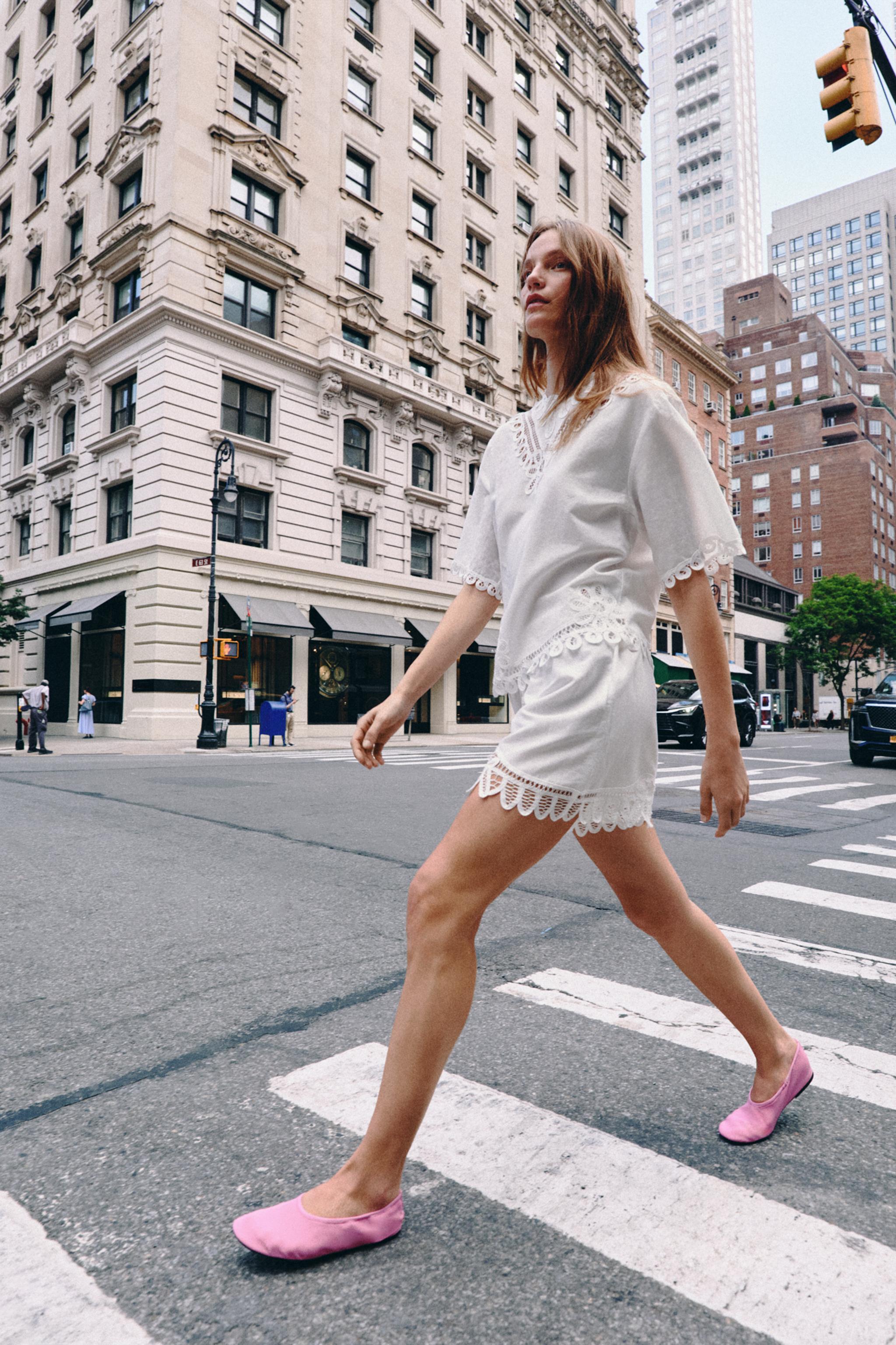 EMBROIDERED LINEN BLEND SHIRT ZW COLLECTION — White