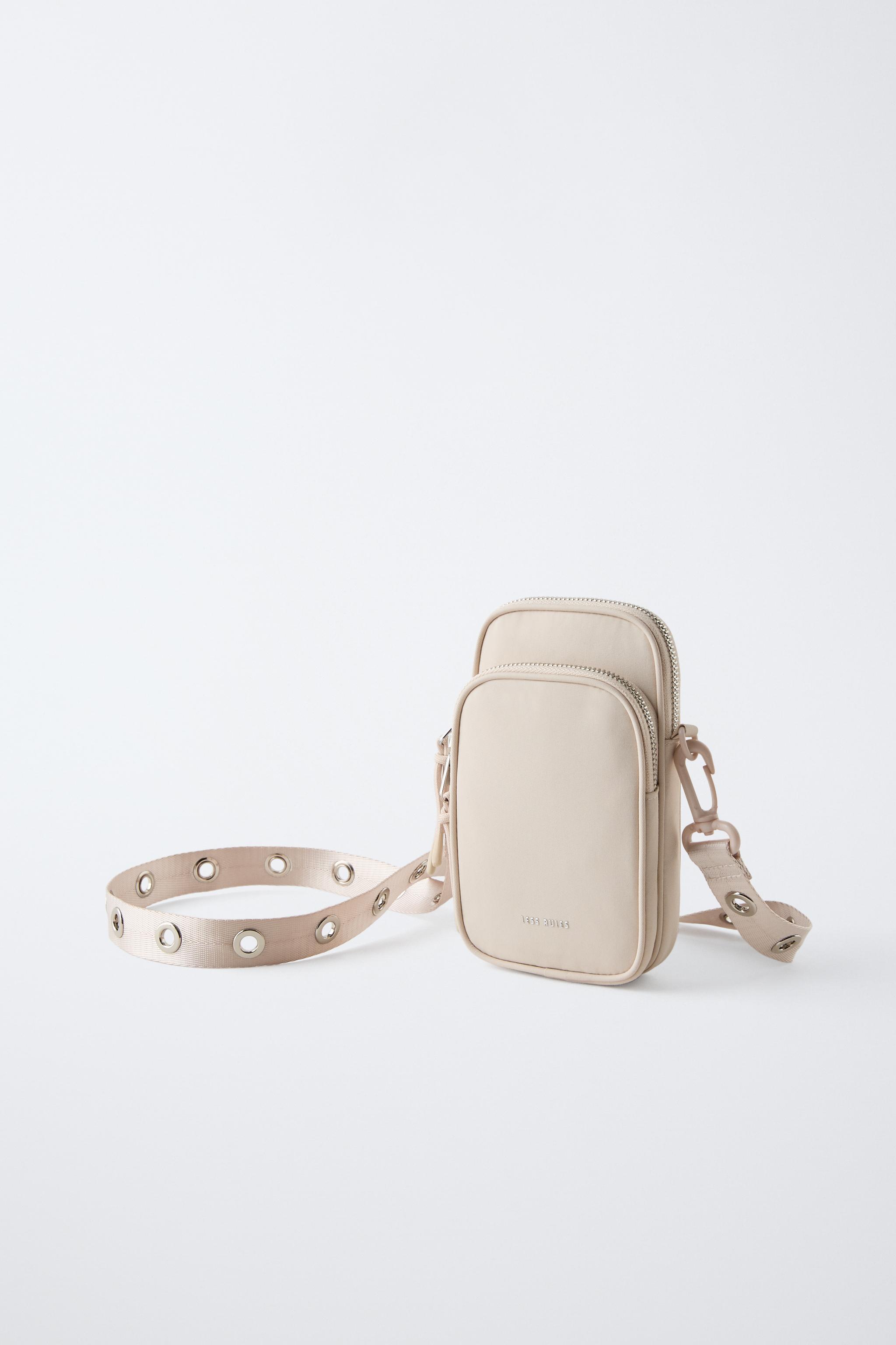 STUDDED CELL PHONE BAG - Off White | ZARA Canada