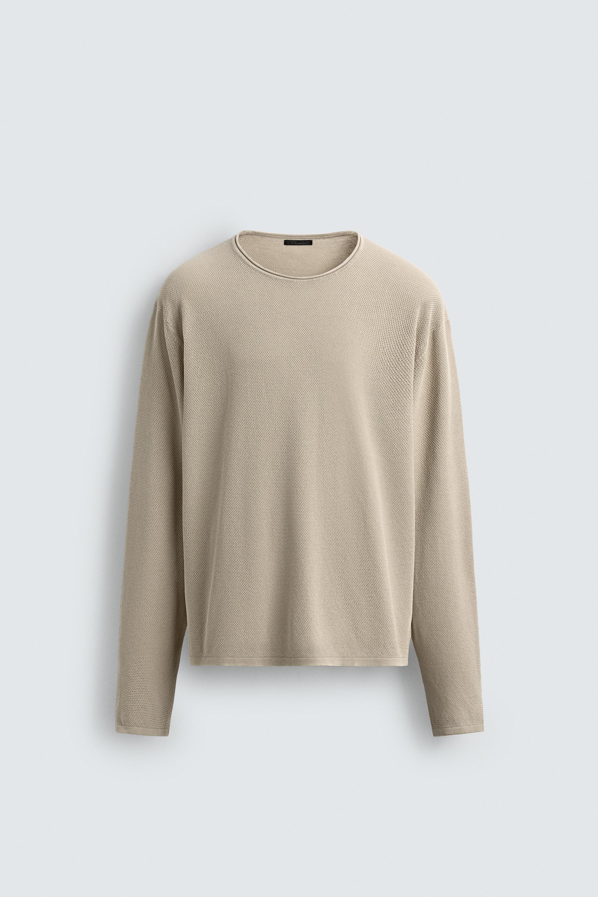 Zara ウォッシュド　ニット　セーター ウォッシュドパールニットセーター - ウォッシュブラック | ZARA