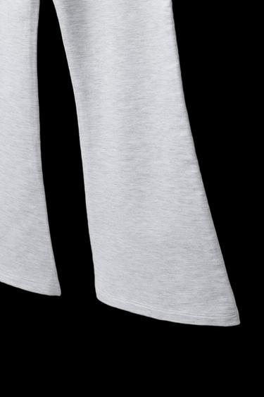 FLARE PLUSH TROUSERS - Grey marl by Zara