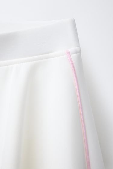 CONTRAST BERMUDA SKORT WITH MODAL - White by Zara - Image 2