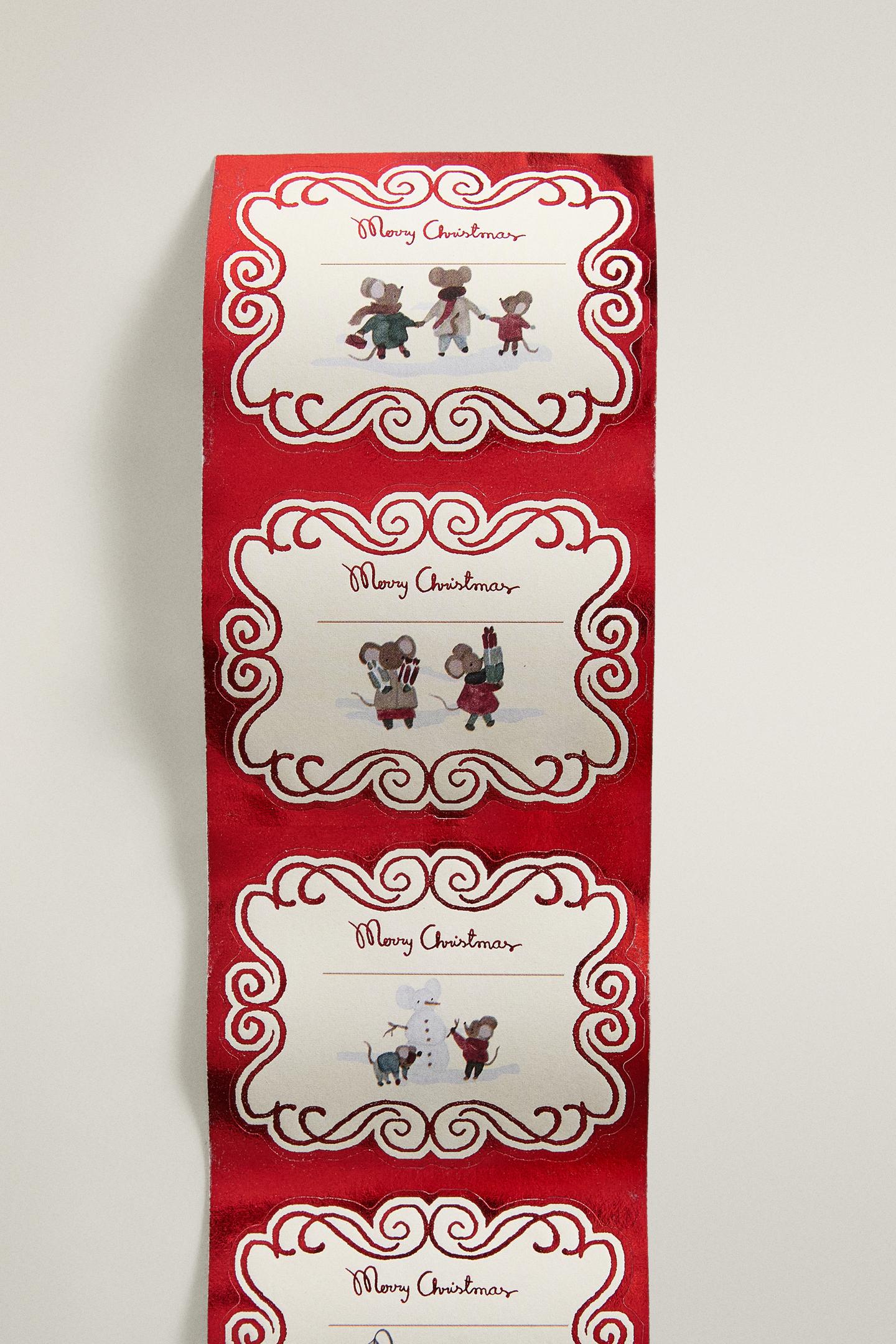Zara Christmas Gift Stickers (Pack OF 50), цвет: Разноцветный — фото 2