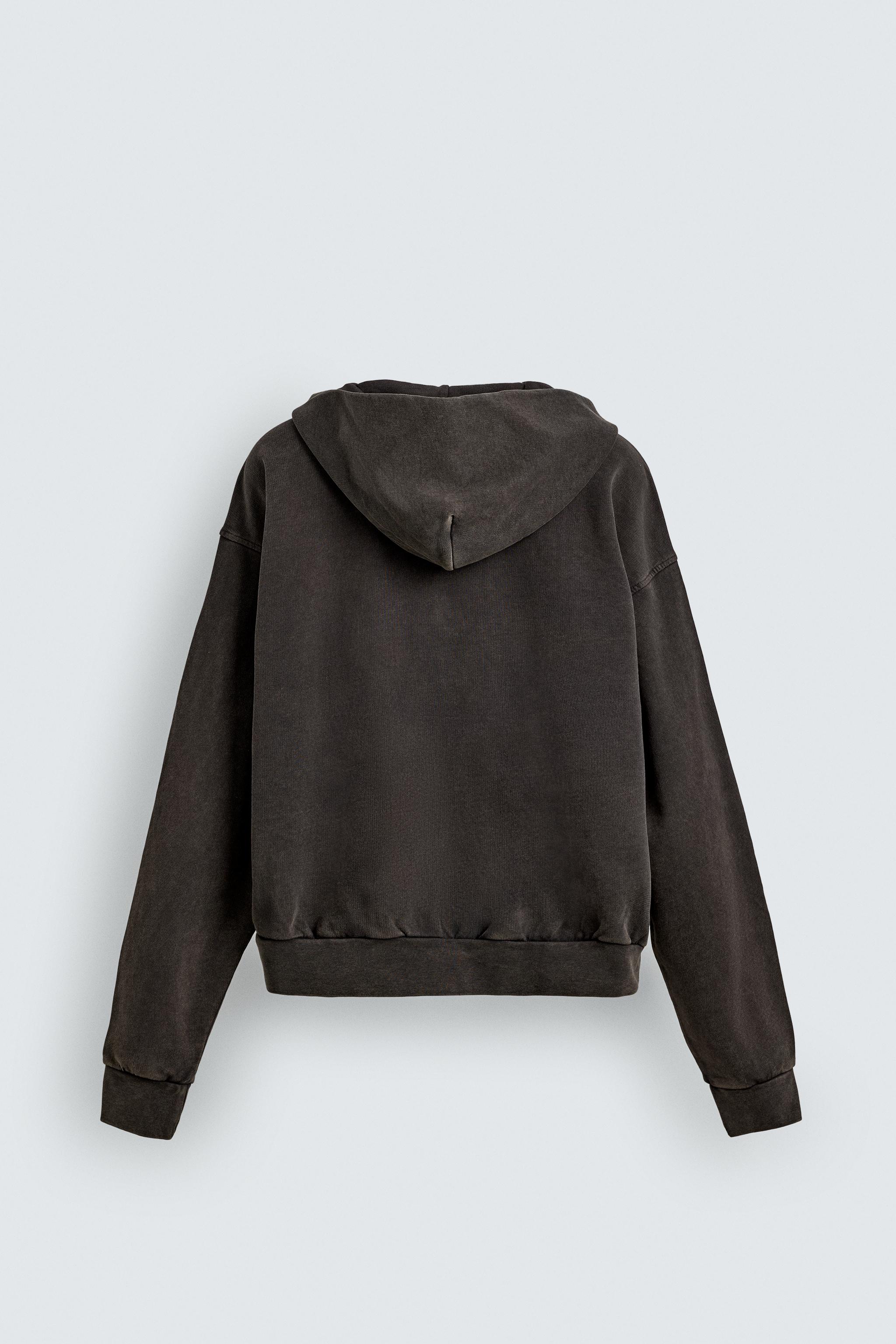 ウォッシュドジップアップフーディ - ブルー⁄スチール | ZARA Japan ⁄ 日本