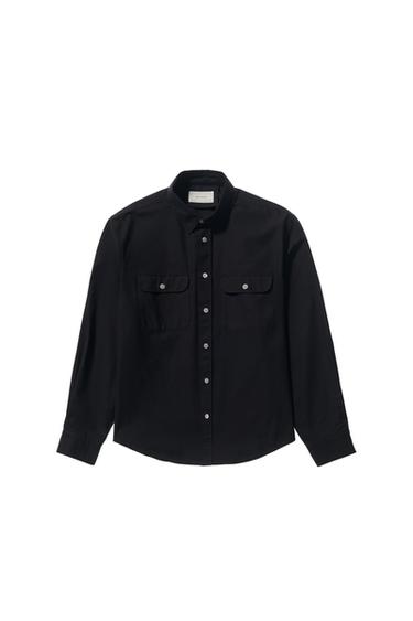 Zara POCKET OVERSHIRT - Dark navy