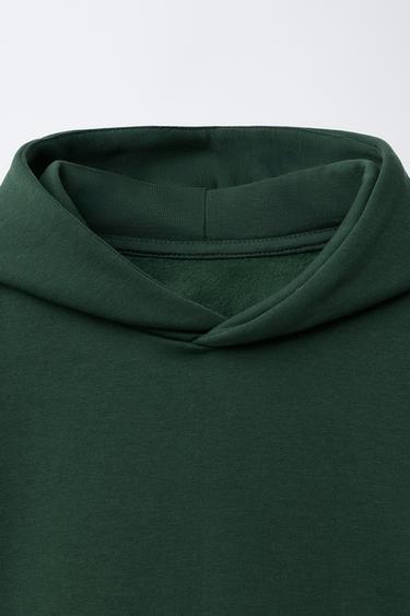 BASIC HOODIE - Bottle green by Zara - Image 2