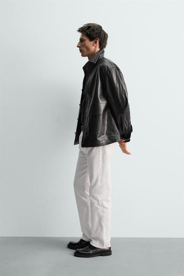 NAPPA LEATHER OVERSHIRT - Black by Zara - Image 3