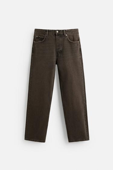 JEANS STRAIGHT FIT REGULAR - Marrón de Zara - Imagen 0