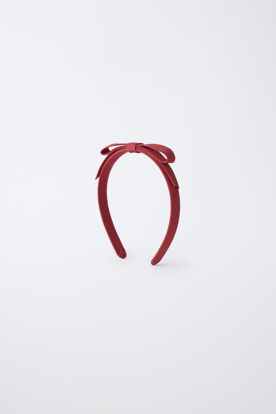 Детские аксессуары для волос Zara Bow AppliquÉ Headband, цвет: Тёмно-бордовый
