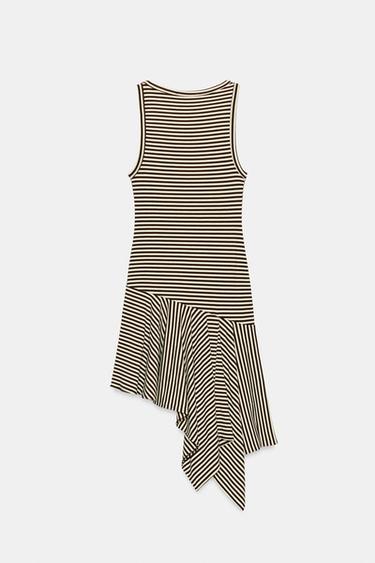 ASYMMETRIC STRIPED MIDI DRESS - striped by Zara - Image 5