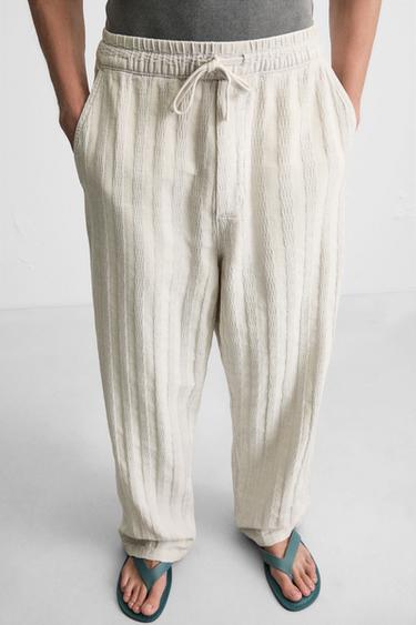 PANTALON COUPE DÉCONTRACTÉE JACQUARD - Iceberg de Zara - Image 4