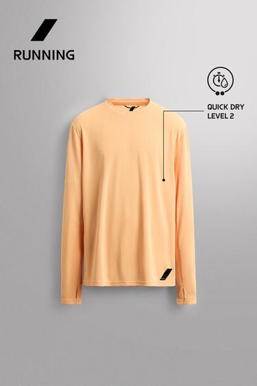 LONG SLEEVE RUNNING T-SHIRT - Orange by Zara - Image 6