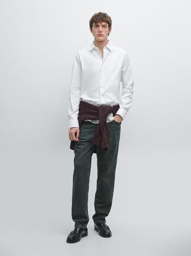 Zara Regular fit textured shirt - White - Image 0