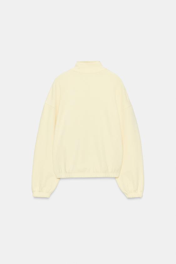 METAL ZIP SWEATSHIRT - Yellow by Zara - Image 5
