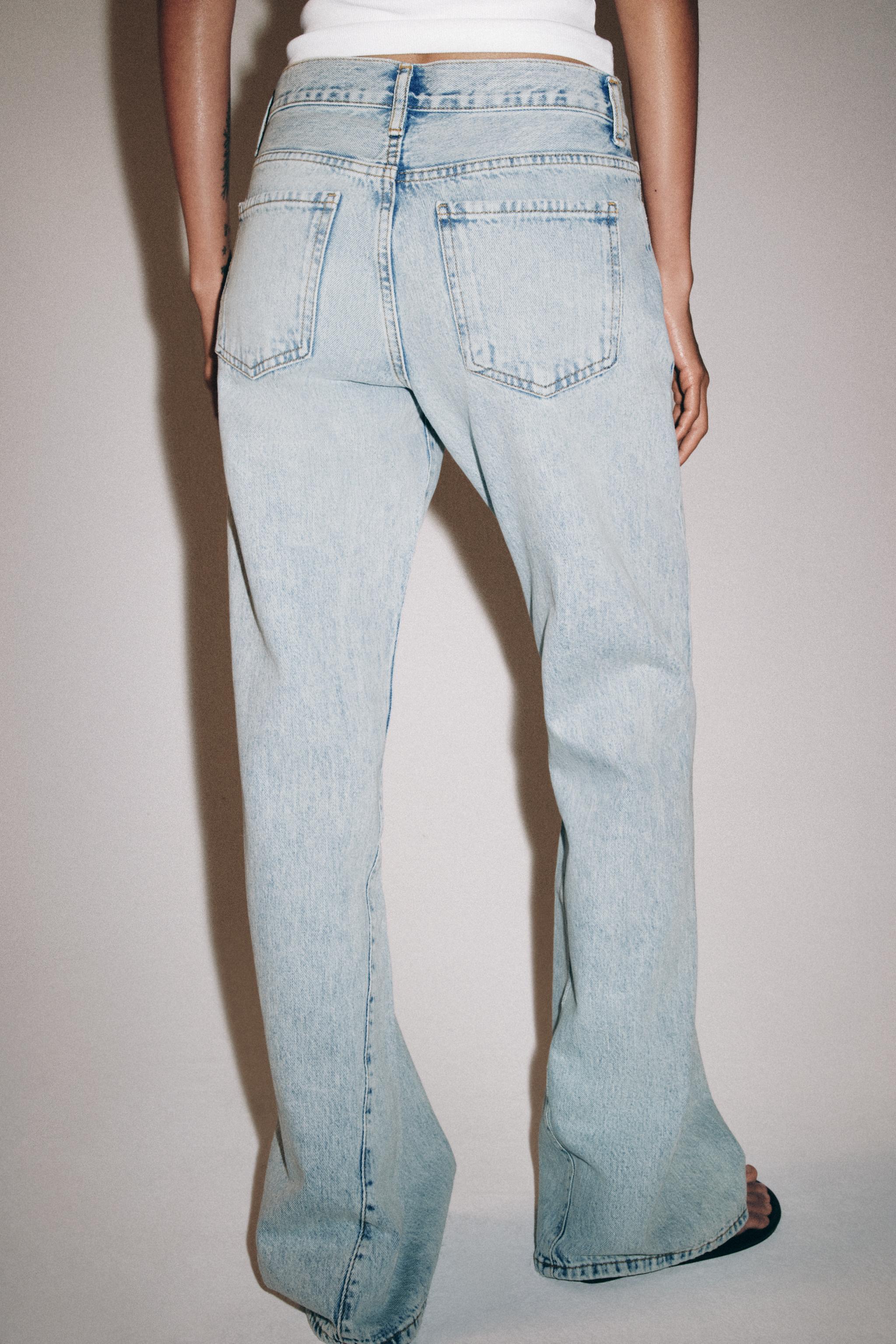 ZW COLLECTION RELAXED FLARE LOW-RISE JEANS