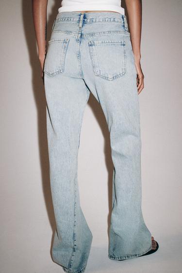 ZW COLLECTION LOW-RISE RELAXED FLARE JEANS - Light blue by Zara - Image 2