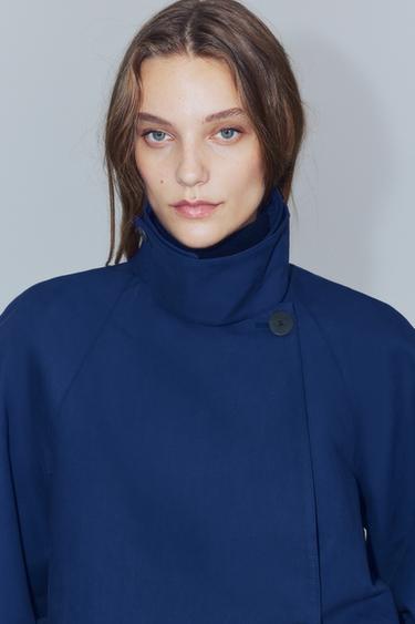 ZW COLLECTION SHORT TRENCH COAT - Bluish by Zara