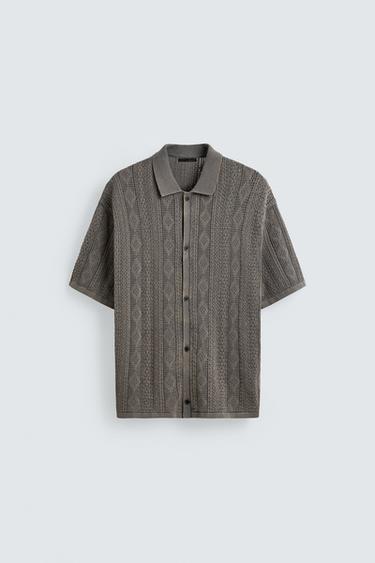 JACQUARD KNIT SHIRT - Greyish by Zara