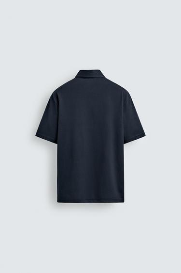 POLO FINI MERCERISÉ - Bleu marine de Zara - Image 6