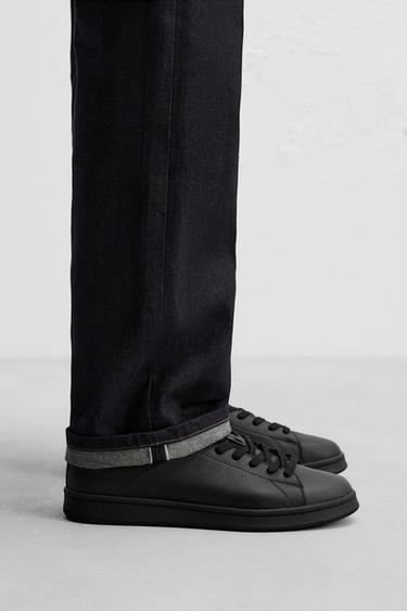 ZAPATILLA PIEL - Negro de Zara - Imagen 0