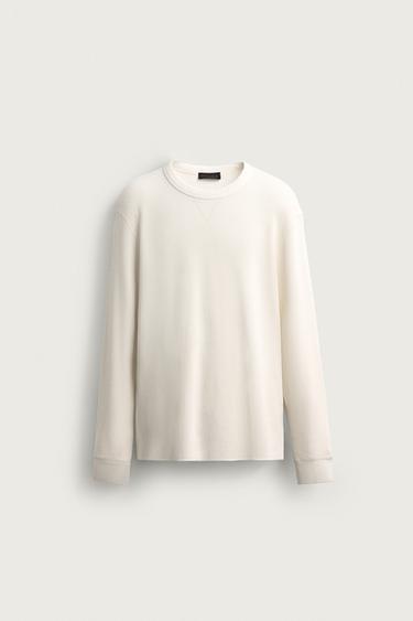 CAMISETA ESTRUCTURA WAFFLE - Crudo de Zara