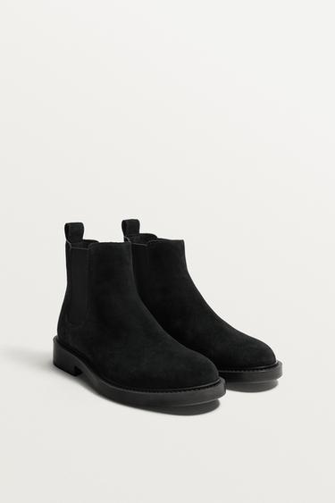 LEATHER CHELSEA BOOTS - Black by Zara