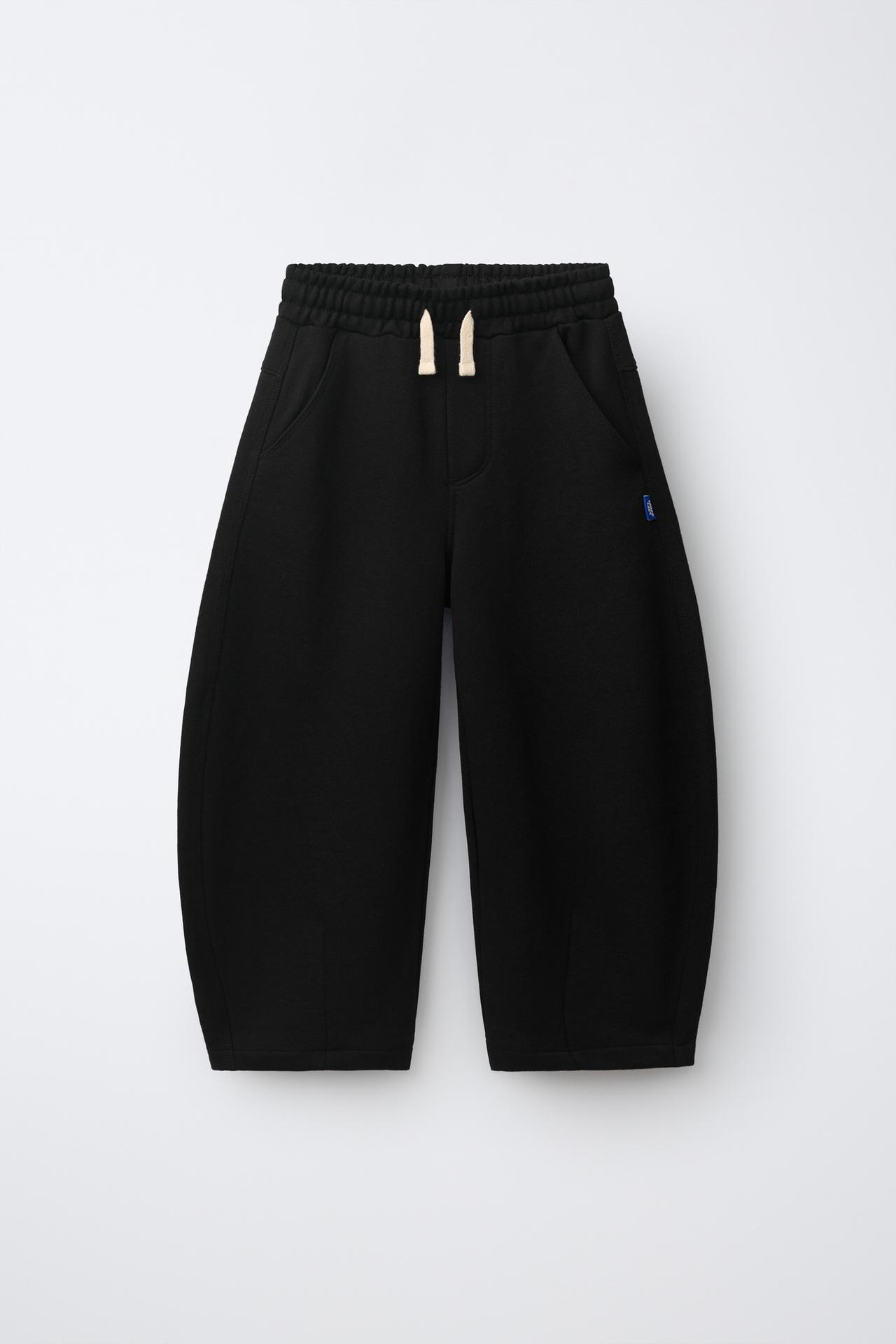 BARREL PLUSH PANTS — Black