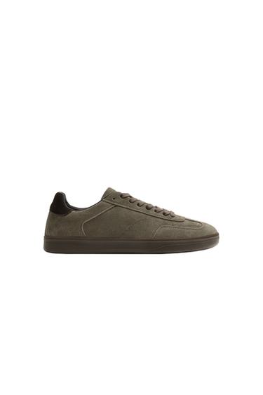 LEATHER TRAINERS - Grey by Zara
