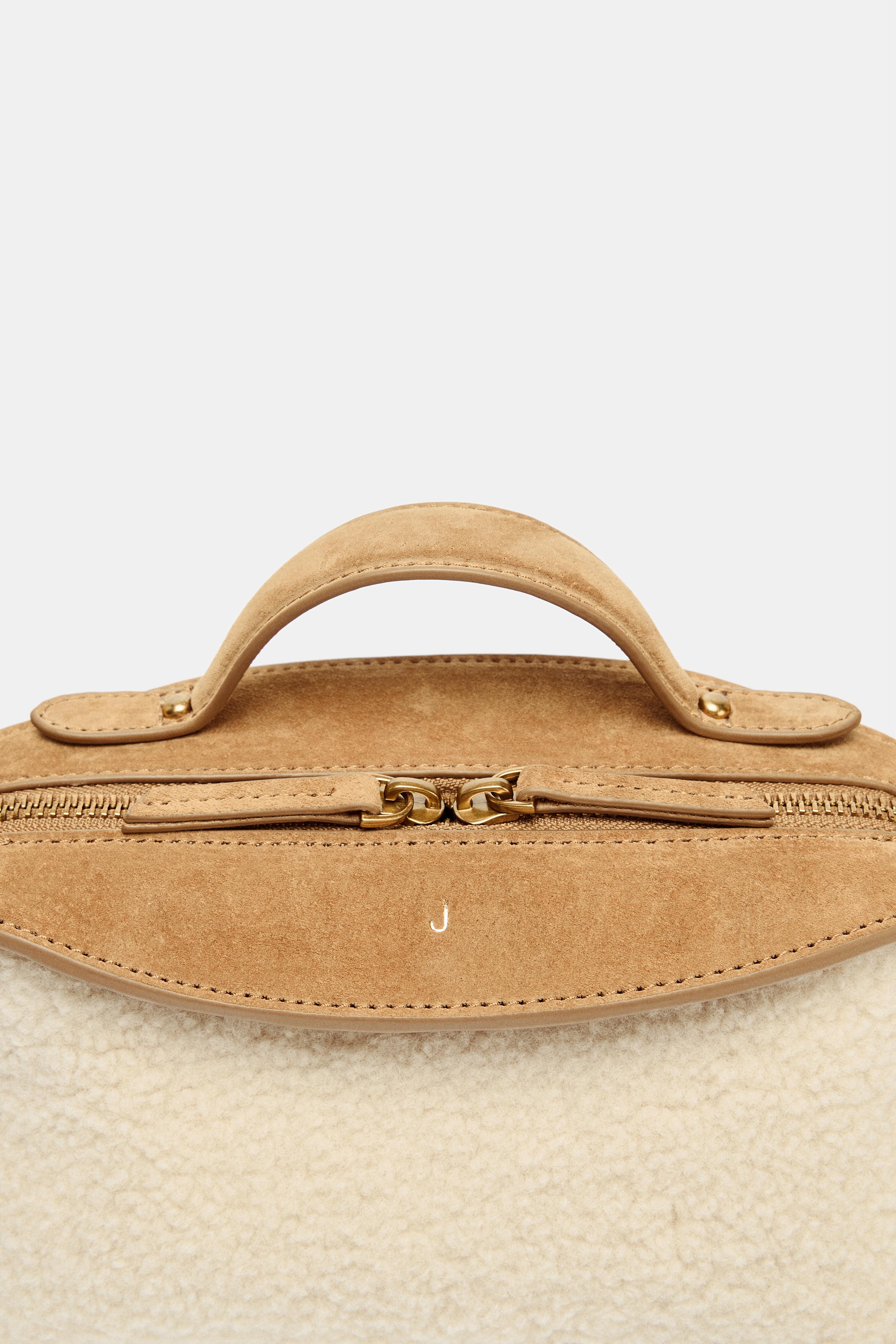 シープスキンエフェクトロングバッグ - ベージュ | ZARA Japan / 日本