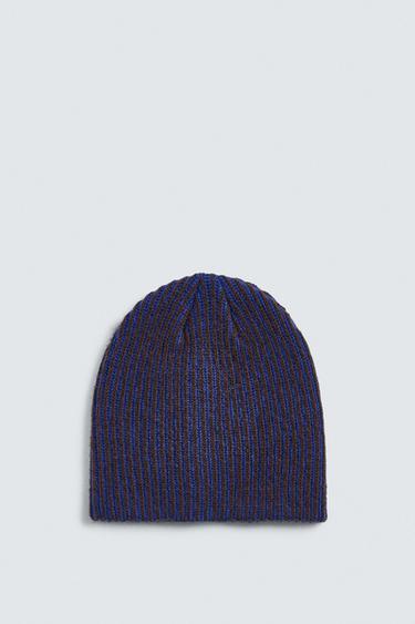 Zara AARON LEVINE X ZARA WOOL BLEND BEANIE - Bluish