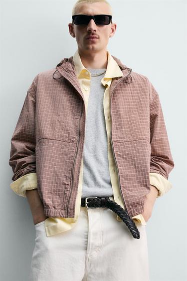 BLOUSON TECHNIQUE STRUCTURÉ - Gris taupe de Zara - Image 4