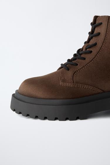 TRACK ANKLE BOOTS - Brown by Zara - Image 5