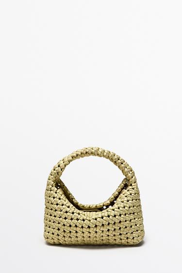 Bolso mini tenzado piel - Barquillo de Zara - Imagen 0