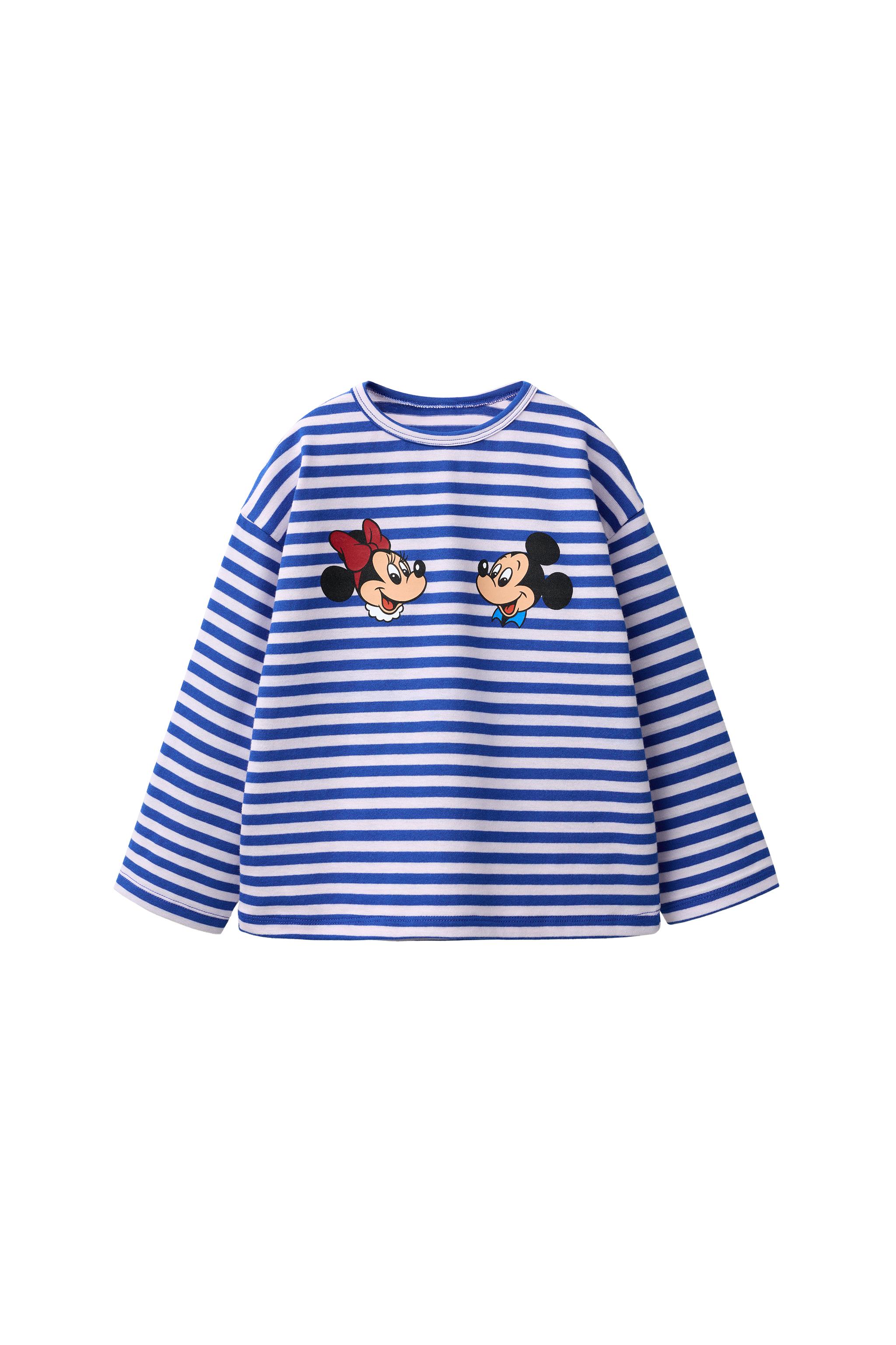 ミッキー＆ミニーマウス © ディズニー ストライプTシャツ - ストライプ