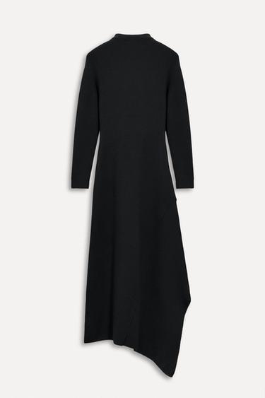 WOOL BLEND ASYMMETRIC DRESS 50TH ANNIVERSARY - Black by Zara - Image 3