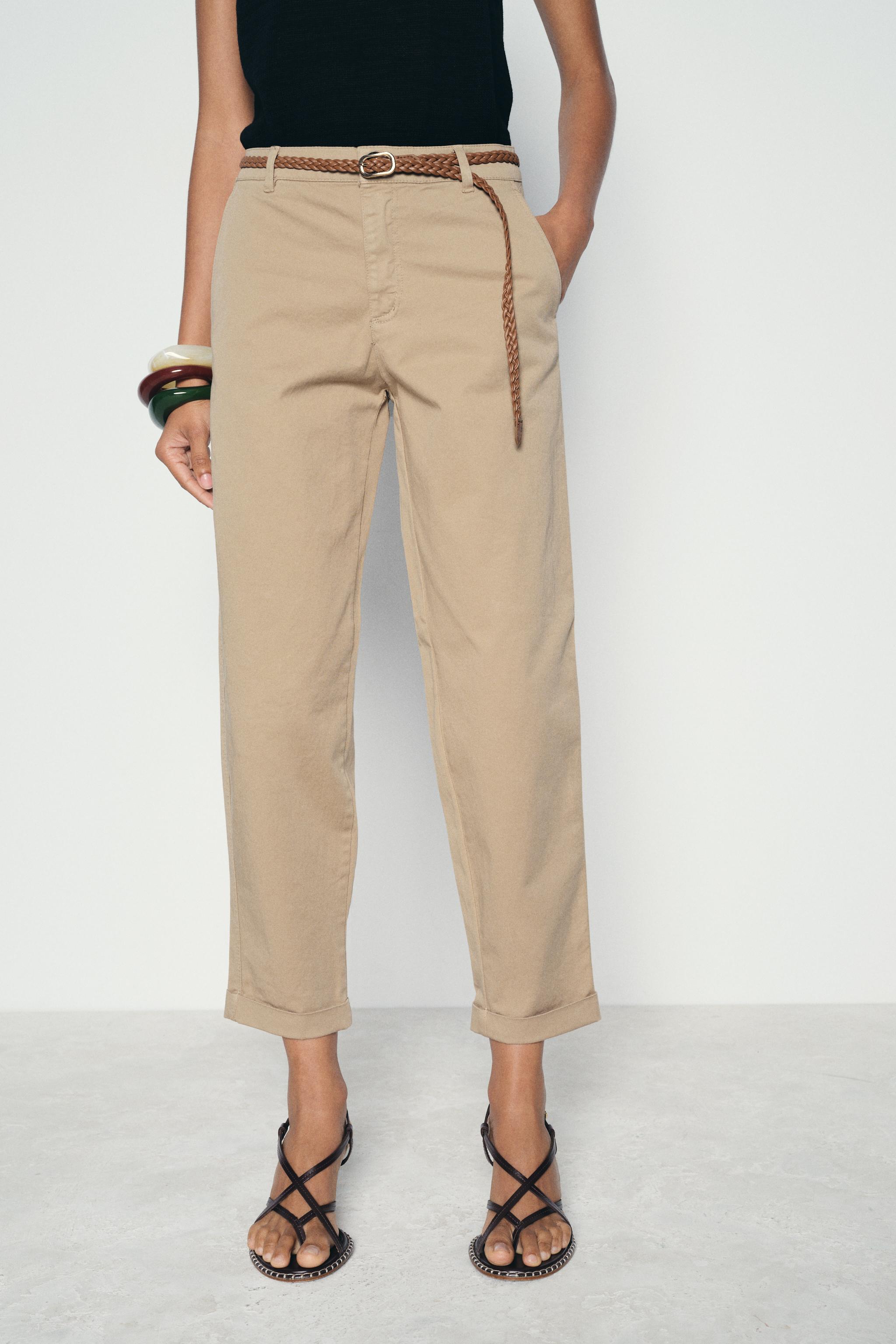 Women s Chino Style Trousers ZARA Spain