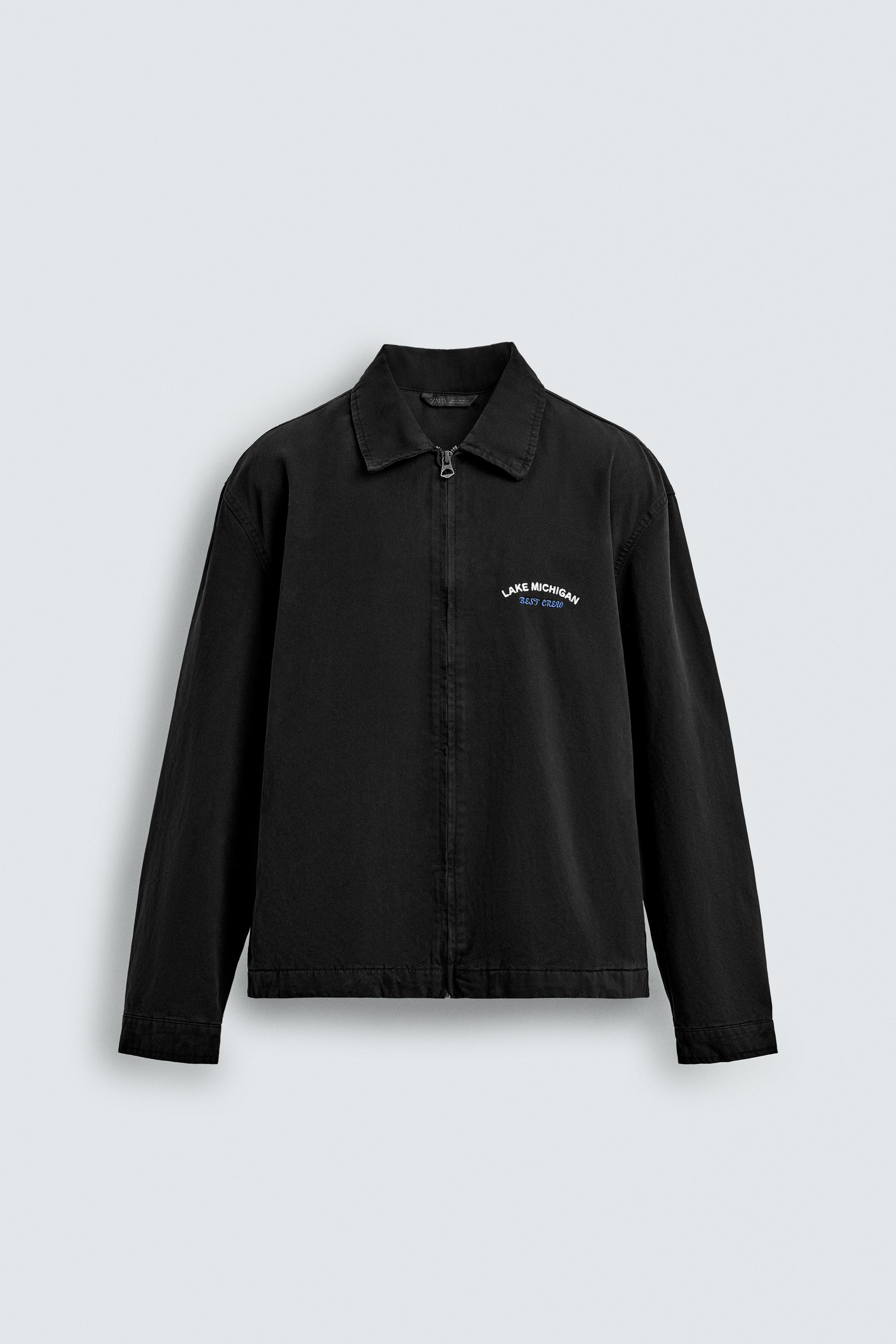 EMBROIDERED ZIP-UP JACKET - Green | ZARA United States