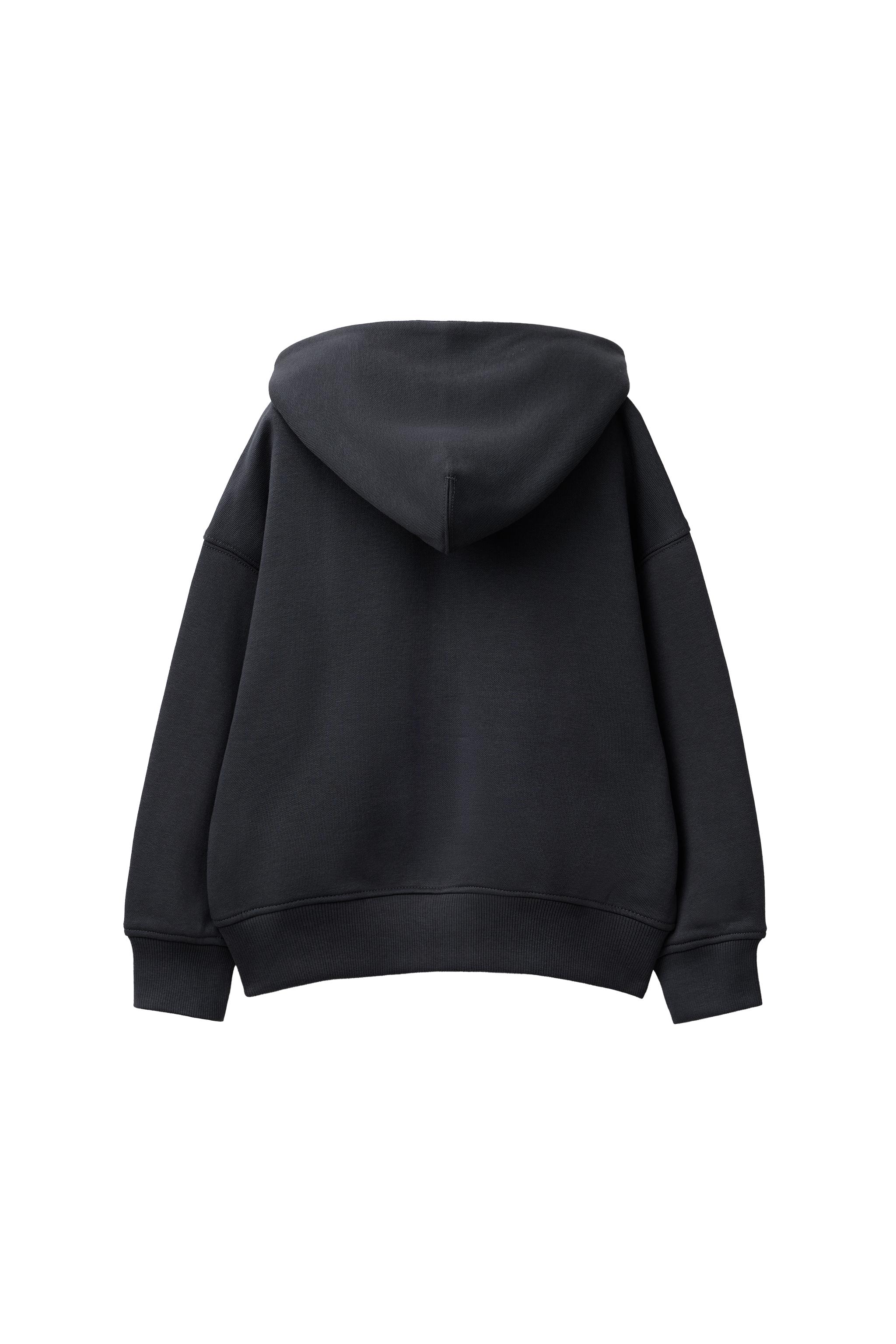PLUSH ZIP-UP HOODIE - Anthracite grey | ZARA Singapore