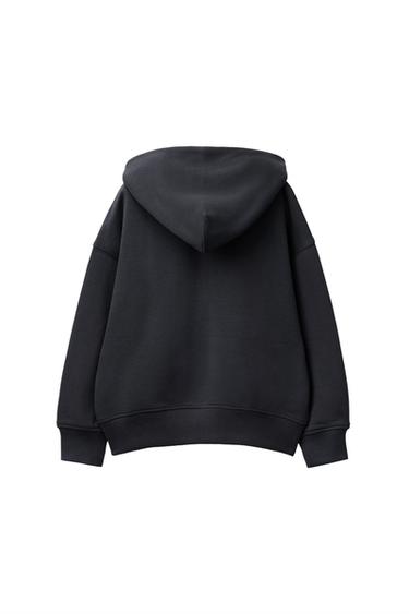 SWEAT EN MOLLETON ZIPPÉ - Gris anthracite de Zara - Image 1