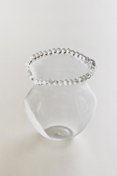 BUBBLED GLASS VASE - Transparent by Zara
