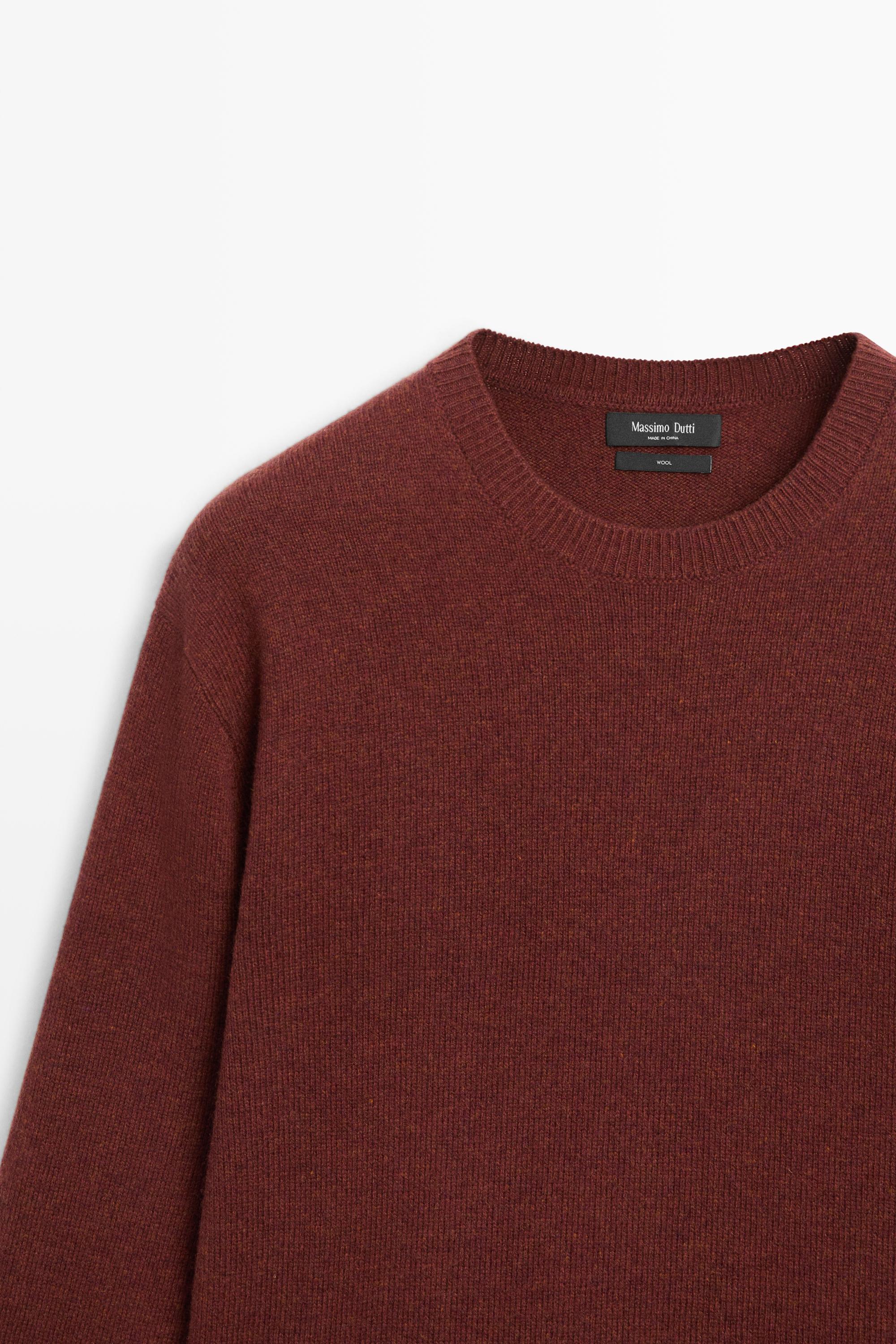 Pull en maille chinée 100 % laine