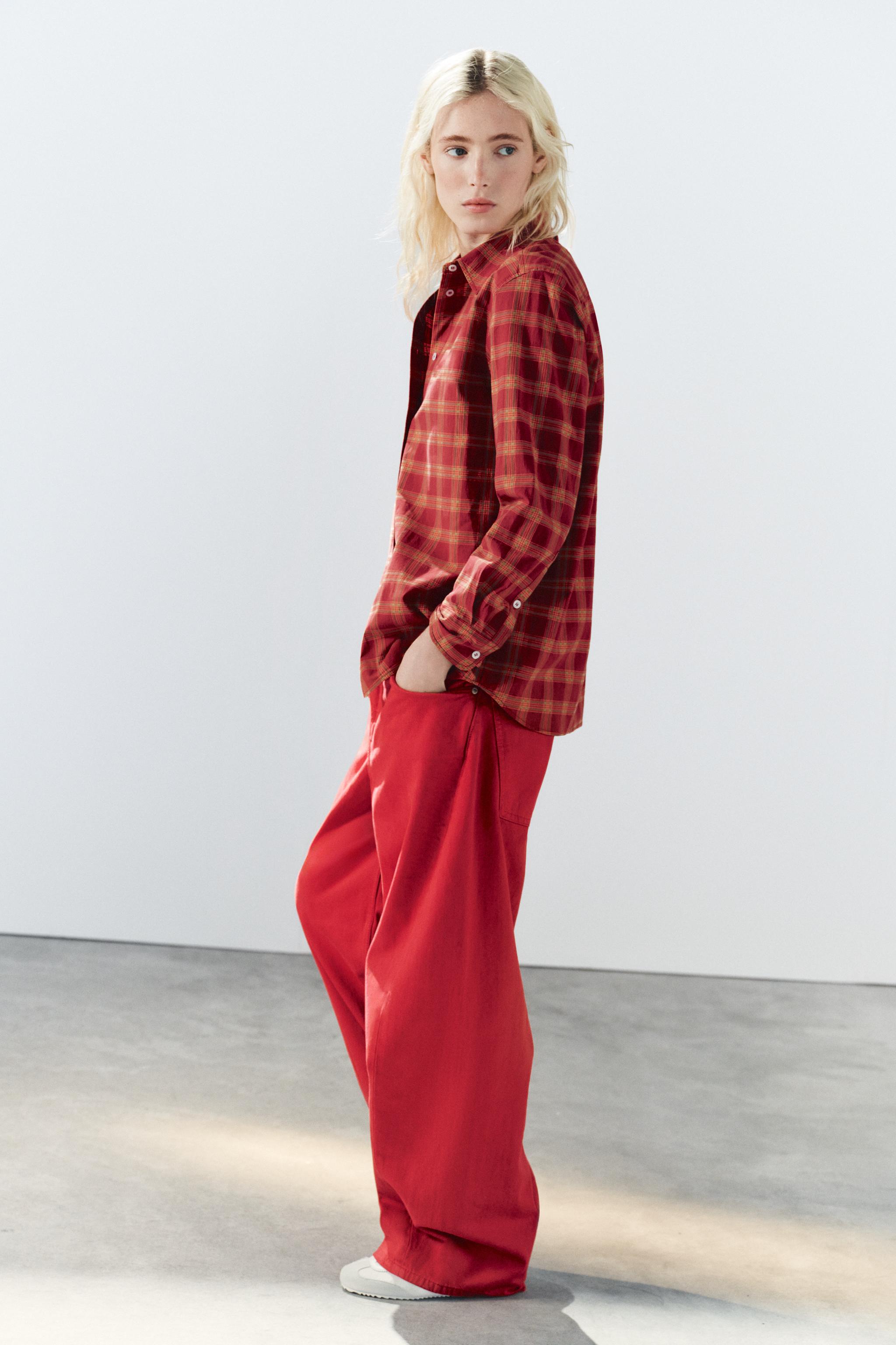 Zara TRF BAGGY OVERSIZE DİKİŞ DETAYLI ORTA BEL JEAN görsel 4