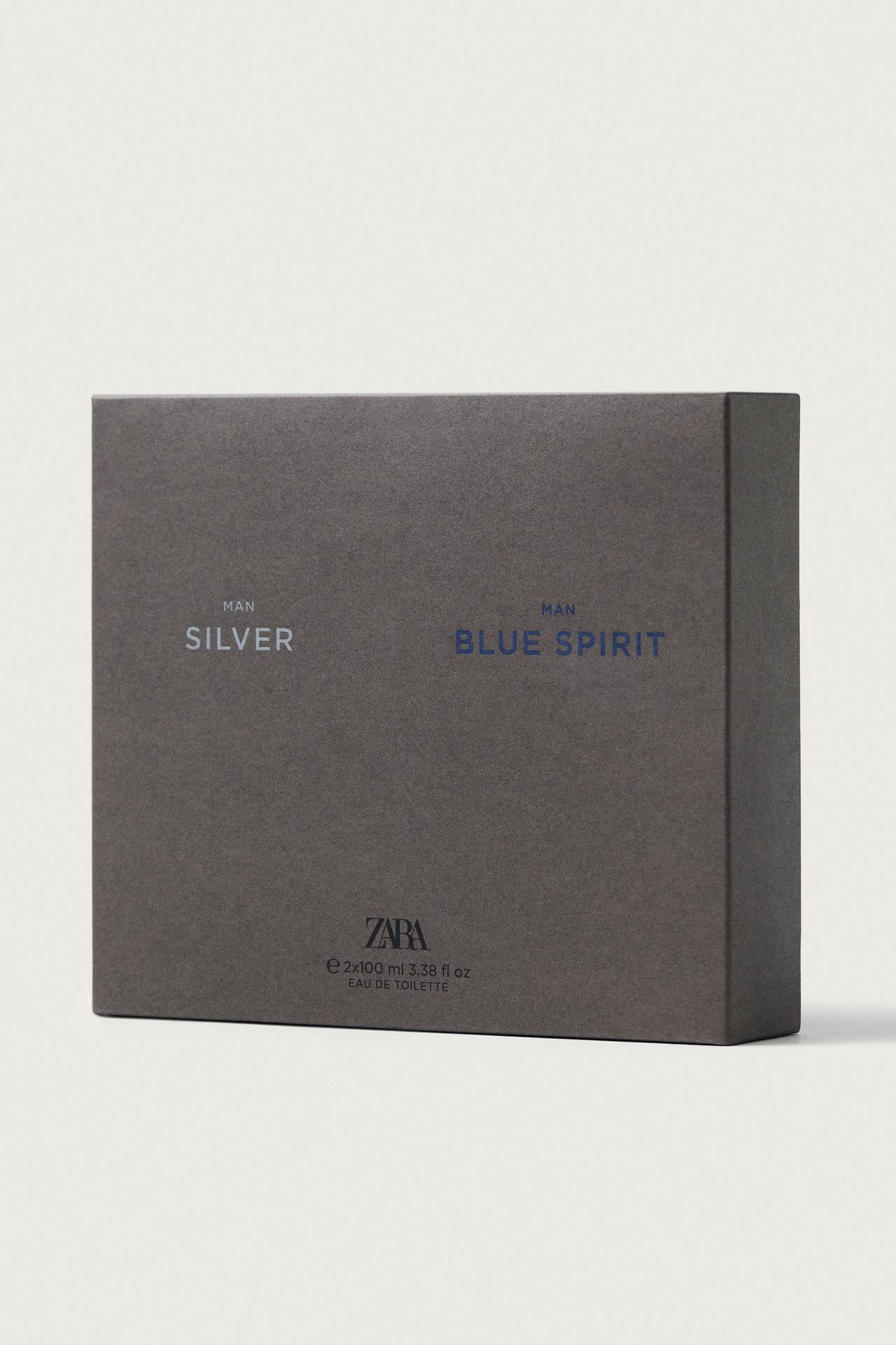 SILVER MAN + BLUE SPIRIT EDT 2X100ML (3.4 FL.OZ) — TINTED LEATHER