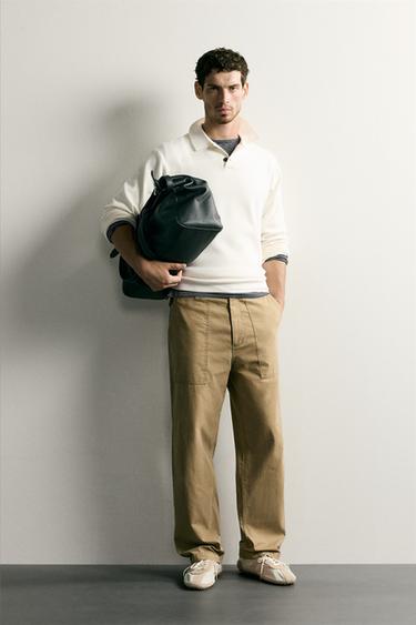 SOFT KNIT POLO SHIRT - Oyster-white by Zara