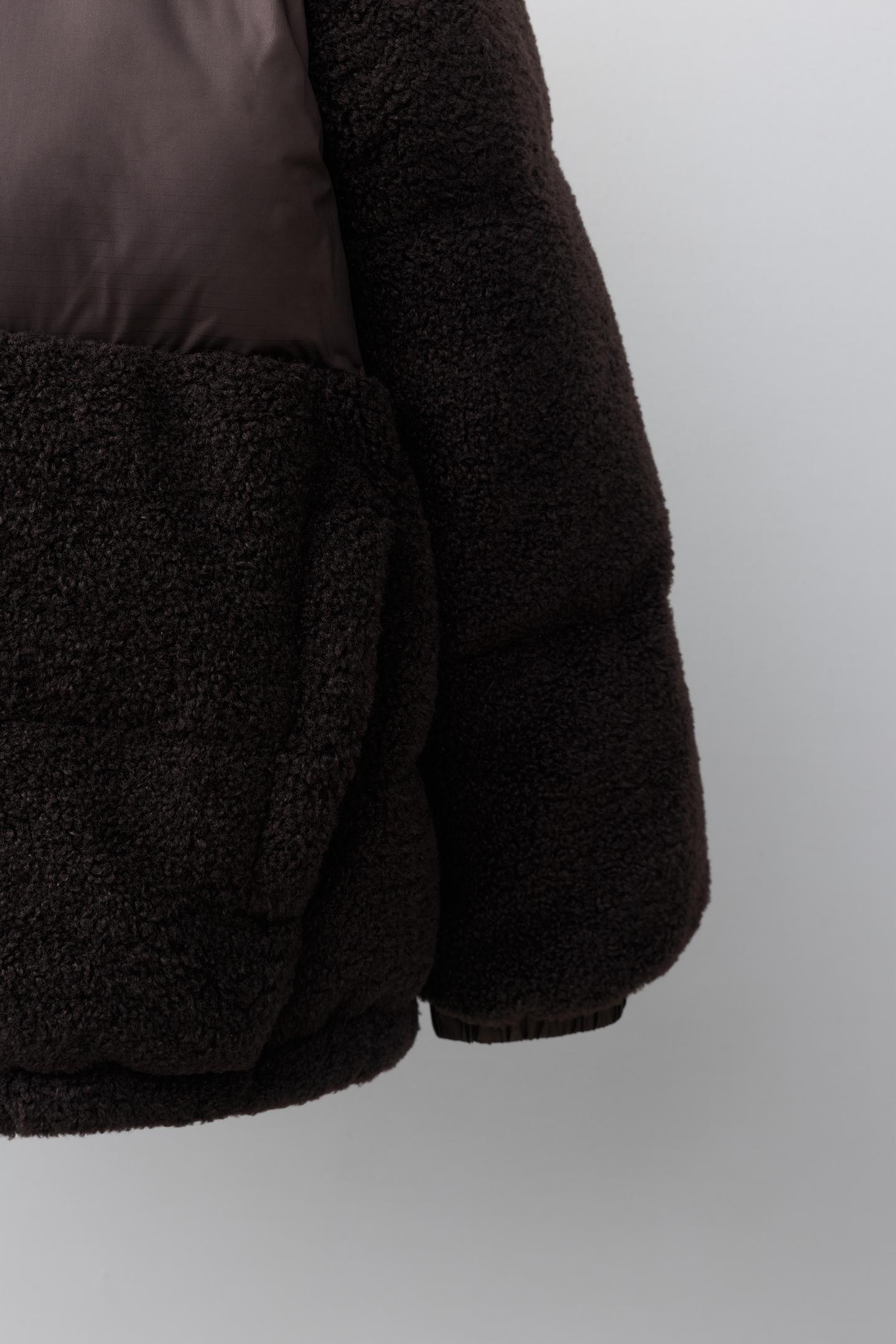 Детская куртка Zara Combined Quilted Shearling, цвет: Коричневый — фото 6