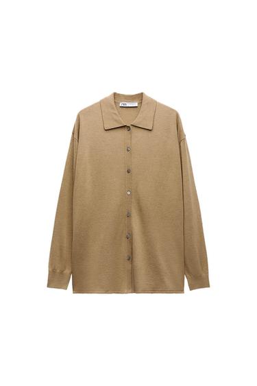 SIDE BUTTONED KNIT CARDIGAN