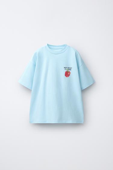 PEPPER PRINT T-SHIRT - Blue/White by Zara